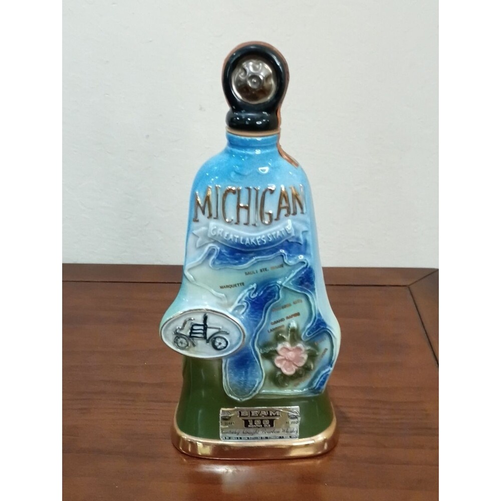 Jim Beam "State of Michigan" Decanter, Empty - Vintage 1972